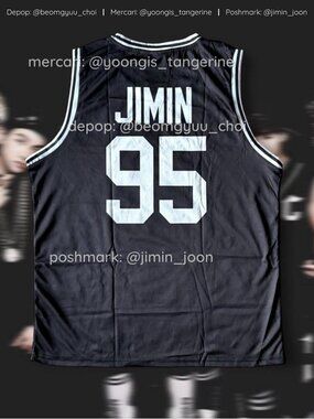 Black unisex BTS Jimin jersey!